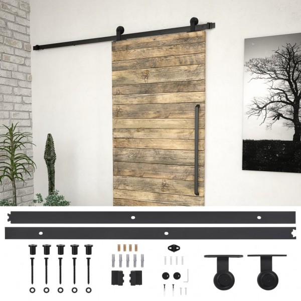Kit de herrajes para puertas correderas SKIEN acero negro 200cm D