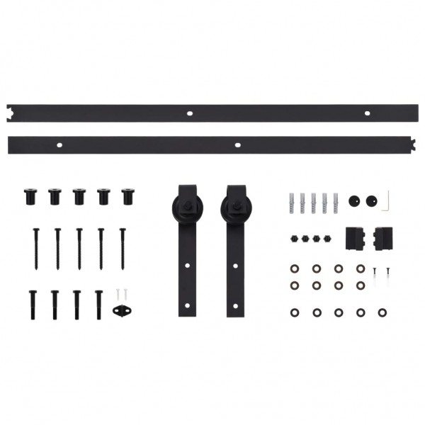 Kit de ferragens para porta deslizante SKIEN 183 cm aço preto M 5