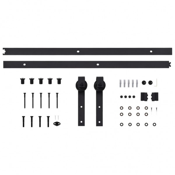 Kit de ferragens para porta deslizante SKIEN 200 cm aço preto M 5