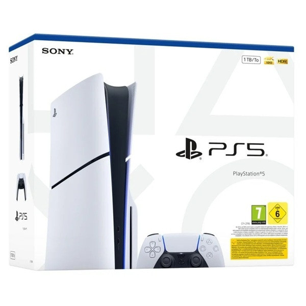 Videoconsola Sony PS5 Slim 1TB GTA V + Mafia: the old country blanco M 4