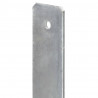 Anclajes de valla 2 uds acero galvanizado plateado 8x6x60 cm 5