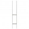 Anclajes de valla 6 uds acero galvanizado plateado 8x6x60 cm 3
