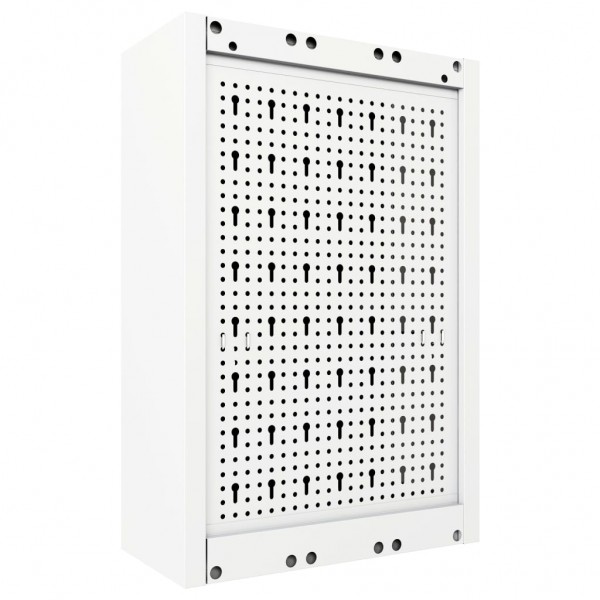 Armario de herramientas de pared industrial metal gris y negro M 4