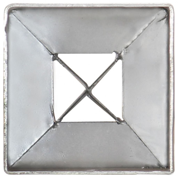 Picas de tierra 6 unidades acero galvanizado plateado 7x7x90 cm M 5