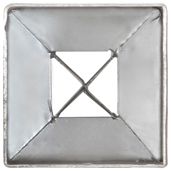 Picas de tierra 12 uds acero galvanizado plateado 7x7x90 cm M 5