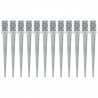 Picas de tierra 12 uds acero galvanizado plateado 8x8x76 cm 1