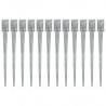 Estacas de enterrar 12 pcs 9x9x90 cm aço galvanizado prateado 1