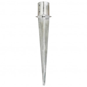 Picas de tierra 6 unidades acero galvanizado plateado 12x91 cm H