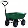 Carrinho de mão basculante para jardim 300 kg 75 L verde 4