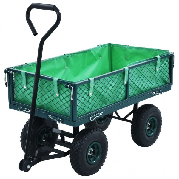 Carrito de mano de jardín verde 250 kg D