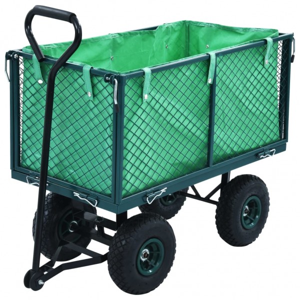 Carrito de mano de jardín verde 350 kg D