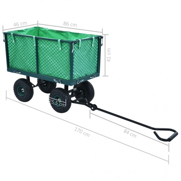 Carrinho de mão para jardim 350 kg verde M 5