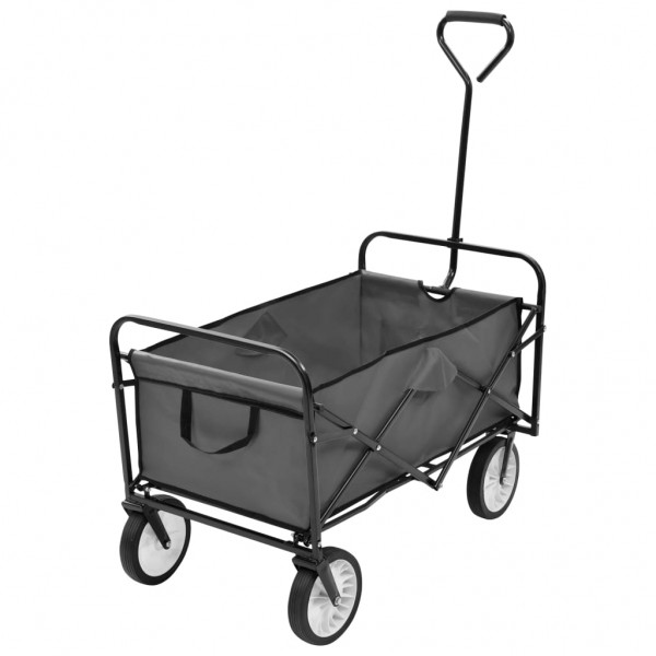 Carrito de mano plegable de acero gris D