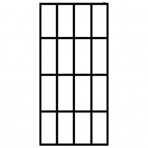 Divisória de chuveiro vidro temperado transparente 90x195 cm H