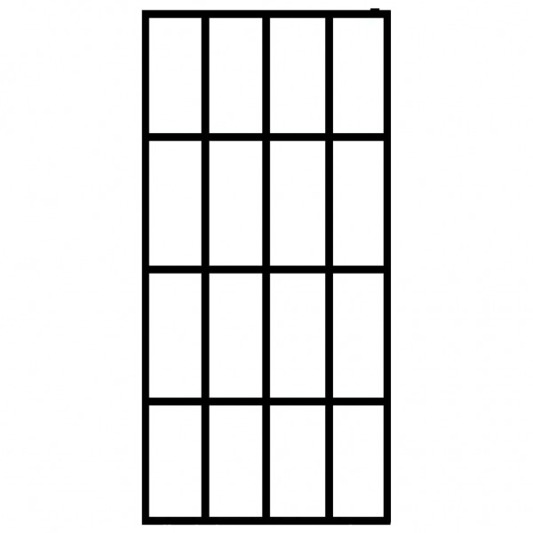 Mampara de ducha vidrio templado transparente 100x195 cm M 3