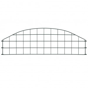 Conj. painéis de vedação arqueados p/ jardim 77.3x26 cm verde H