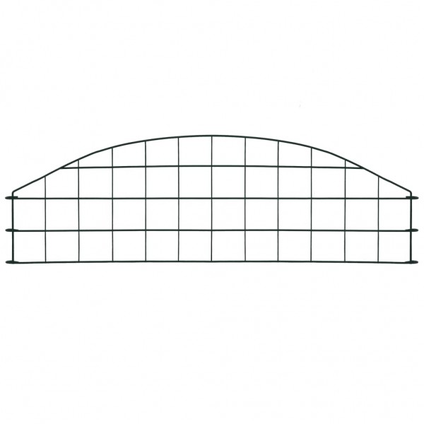 Set de valla de jardín arqueada verde 77.3x26 cm M 2