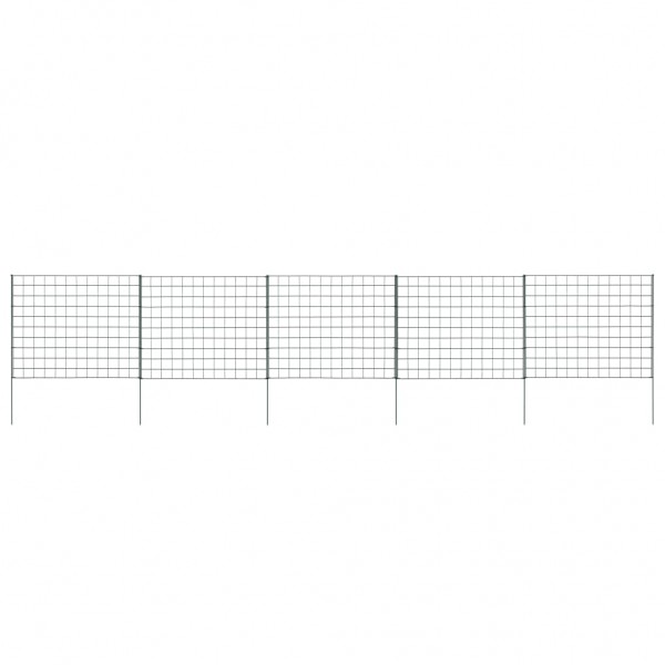 Set de valla de jardín arqueada verde 77.3x26 cm D