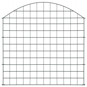 Set de valla de jardín arqueada verde 77.5x78.5 cm H