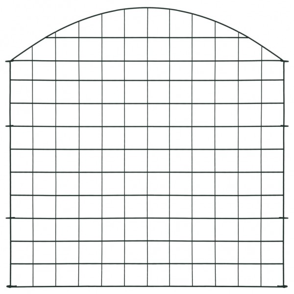 Conj. painéis de vedação arqueados p/ jardim 77.5x78.5 cm verde M 2