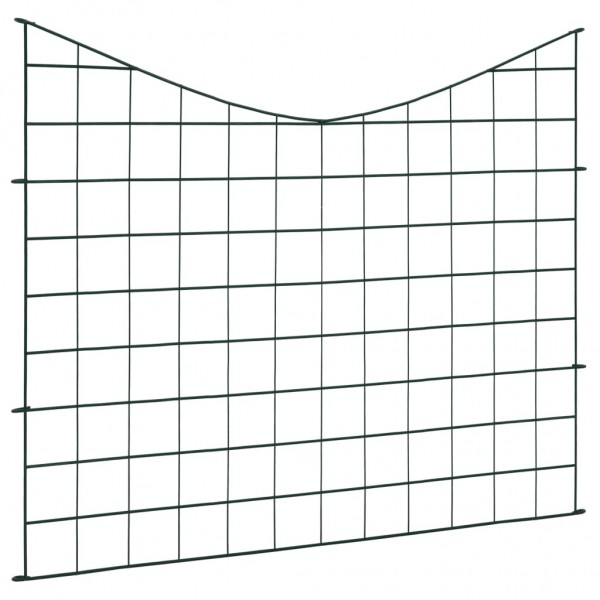 Set de valla de jardín arqueada verde 77.5x64 cm M 3