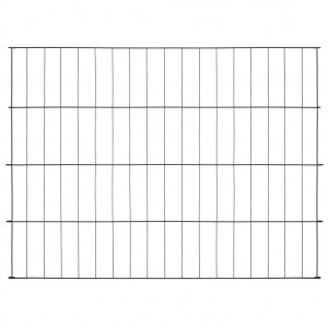 Set de valla de jardín arqueada verde 115x79 cm H