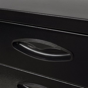 Caixa de ferramentas em metal 3 gavetas preto H