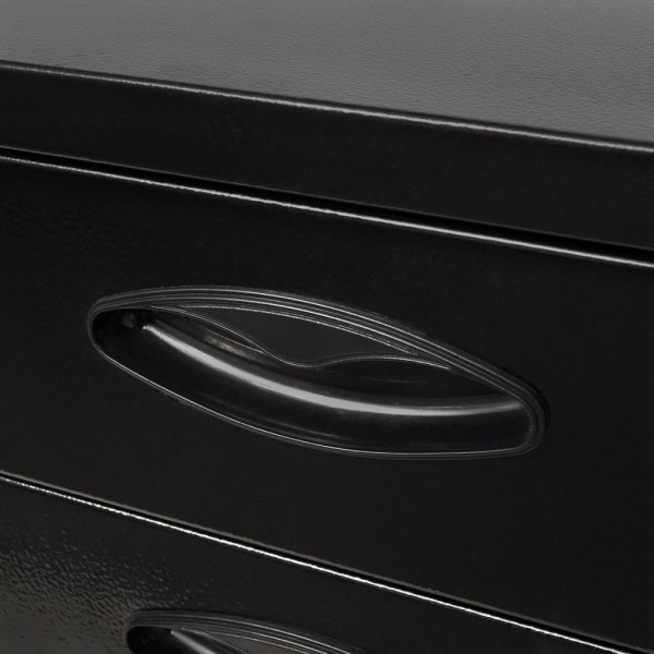 Caixa de ferramentas em metal 3 gavetas preto M 2