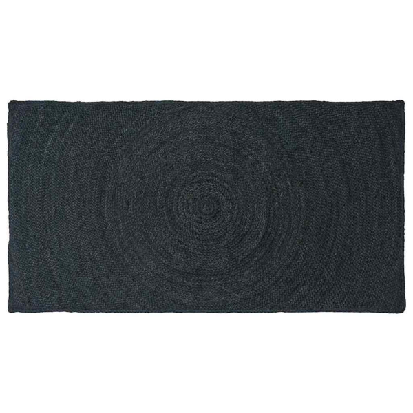 Alfombra Gris oscuro 100 x 200 cm yute D