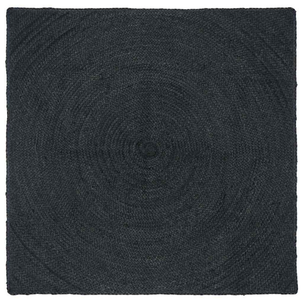 Alfombra Gris oscuro 160 x 160 cm yute D