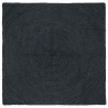 Alfombra Gris oscuro 160 x 160 cm yute 1