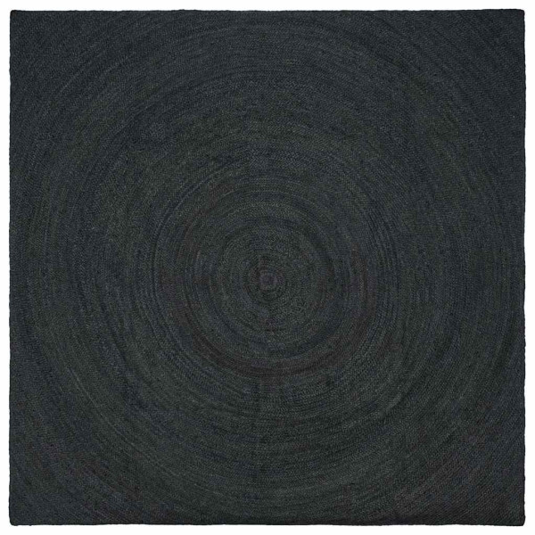 Alfombra Gris oscuro 200 x 200 cm yute D