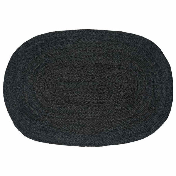 Alfombra Natural y negro 300 x 300 cm yute D