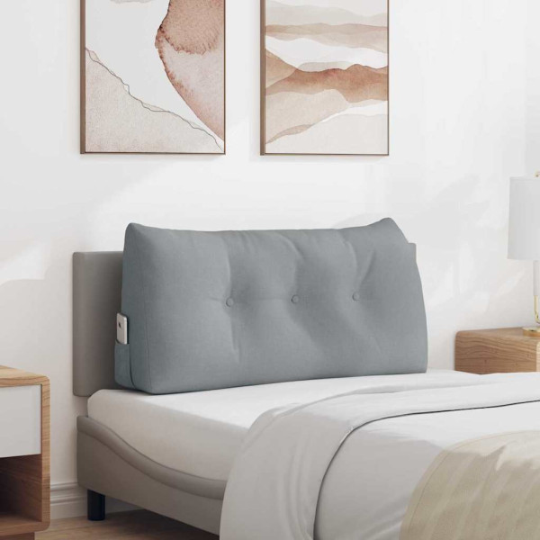 Cojín de Espalda Gris Claro 100 x 24 x 50 cm tela D