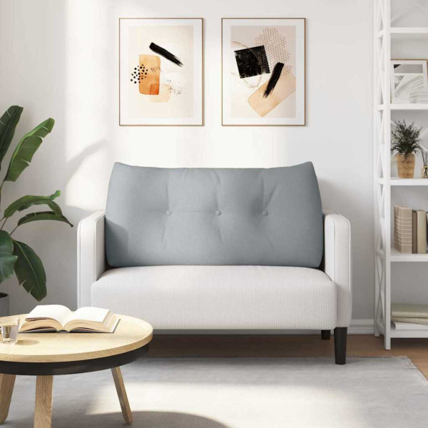 Cojín de Espalda Gris Claro 100 x 24 x 50 cm tela M 4