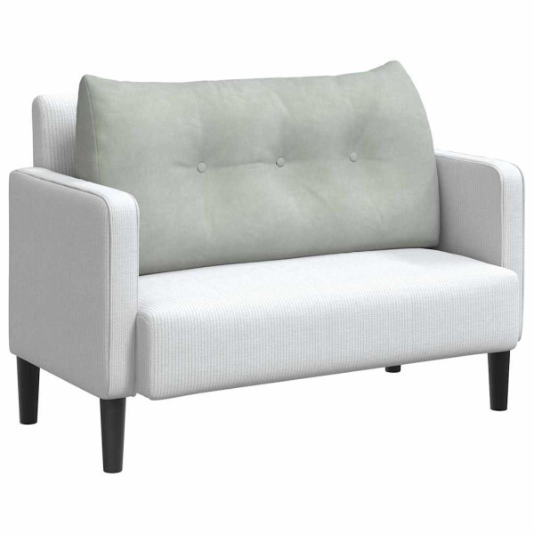 Cojín de Espalda Gris Claro 100 x 24 x 50 cm Terciopelo M 3