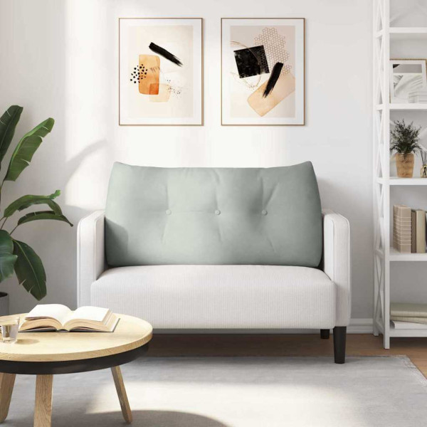 Cojín de Espalda Gris Claro 100 x 24 x 50 cm Terciopelo M 4