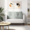 Cojín de Espalda Gris Claro 100 x 24 x 50 cm Terciopelo 4
