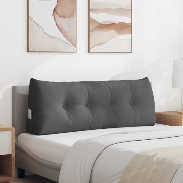 Cojín de Espalda Gris oscuro 120 x 24 x 50 cm tela D