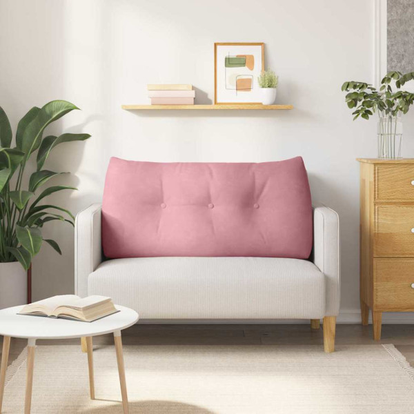 Cojín de Espalda Rosa 120 x 24 x 50 cm Terciopelo M 4