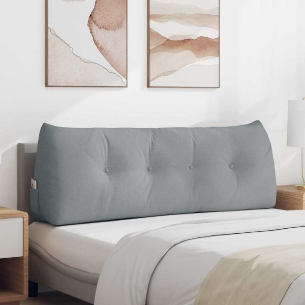 Cojín de Espalda Gris Claro 140 x 24 x 50 cm tela D