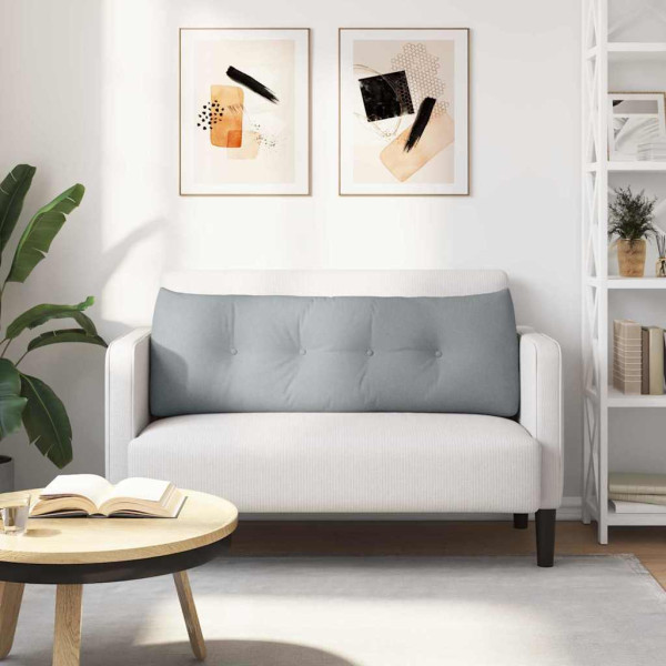 Cojín de Espalda Gris Claro 140 x 24 x 50 cm tela M 4