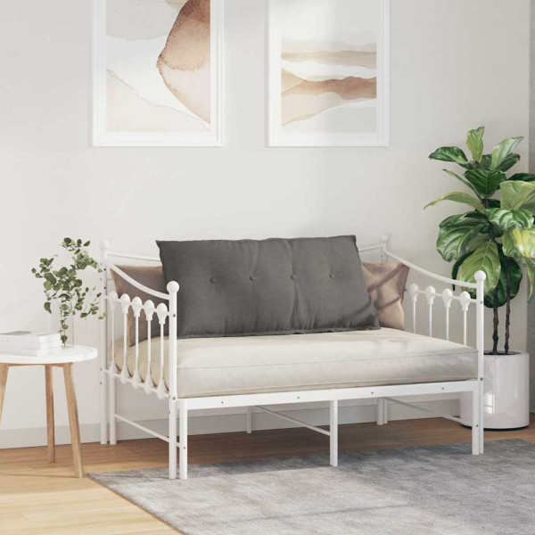 Cojín de Espalda Gris Claro 100 x 50 cm Tela de pana M 4