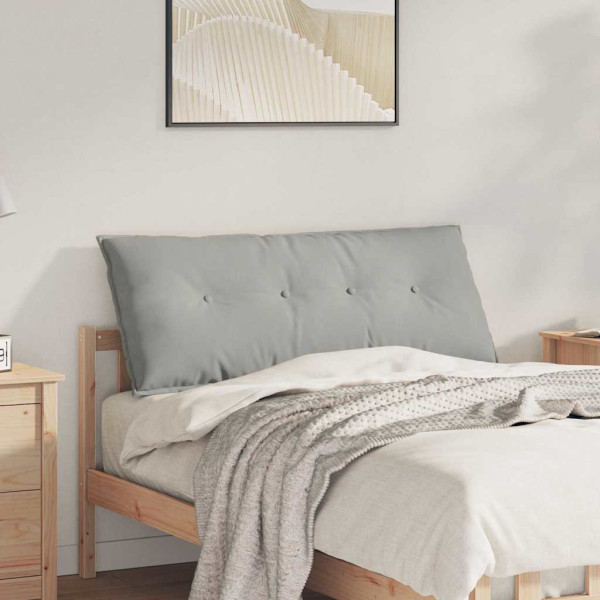 Cojín de Espalda Gris Claro 120 x 50 cm Tela de microfibra D