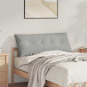Cojín de Espalda Gris Claro 120 x 50 cm Tela de microfibra 1