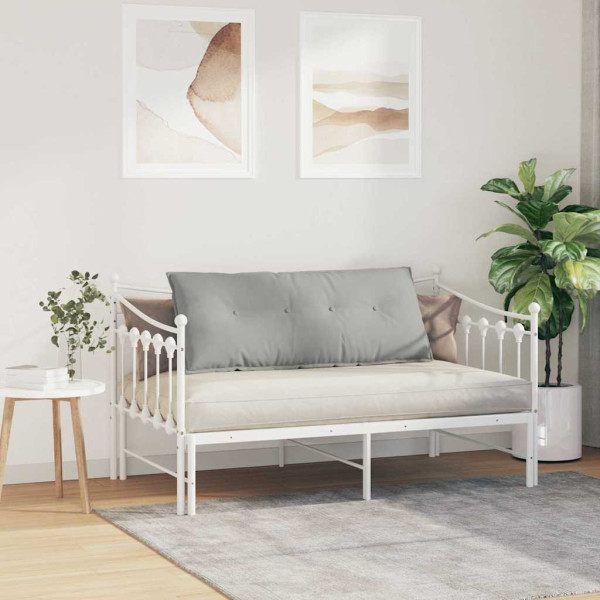 Cojín de Espalda Gris Claro 120 x 50 cm Tela de microfibra M 4