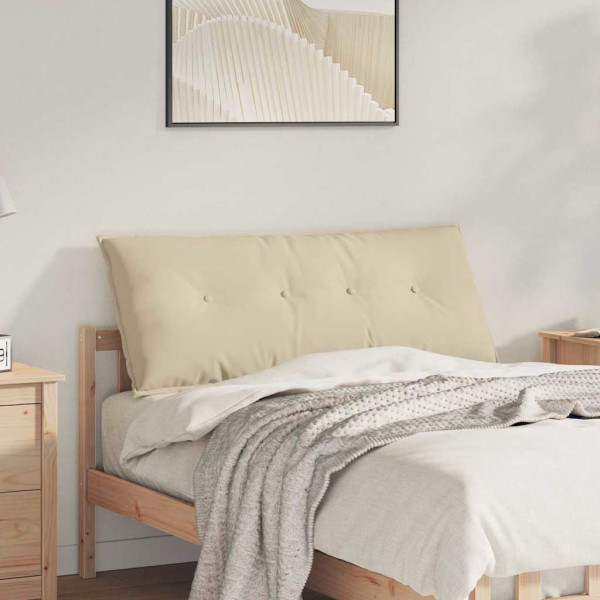 Cojín de Espalda Crema 120 x 50 cm Tela de microfibra D