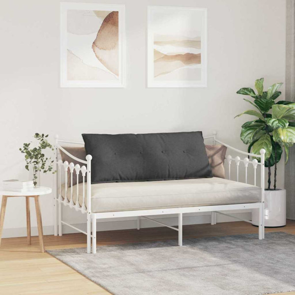 Cojín de Espalda Gris oscuro 120 x 50 cm Tela de pana M 4