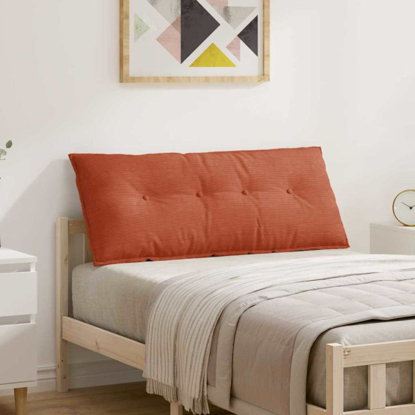 Cojín de Espalda Rojo Naranja 120 x 50 cm Tela de pana D