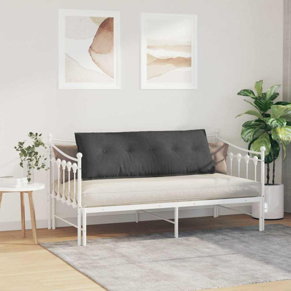 Cojín de Espalda Gris oscuro 140 x 50 cm Tela de pana M 4